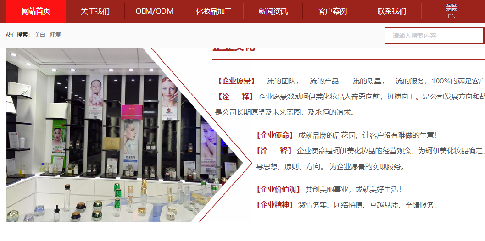 上海市美肤汇科技有限公司网站设计案例